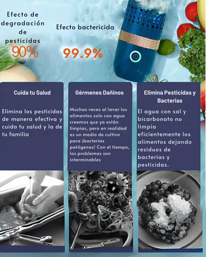 Lavadora de Frutas y Verduras Modelo  Cápsula Portátil Recargable