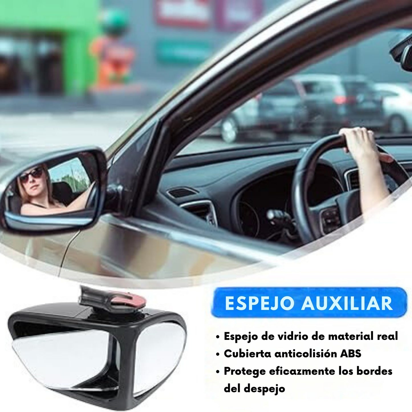 Espejos Retrovisores de Punto Ciego con Rotación de 360° Para Auto